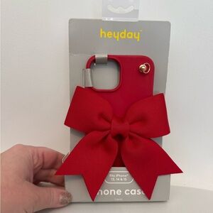 🌀Heyday Vibrant Red iPhone 13-14-15 Case with Bow NWT
